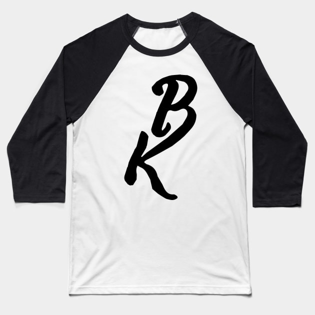 'BK' Baseball T-Shirt by Rahelrana